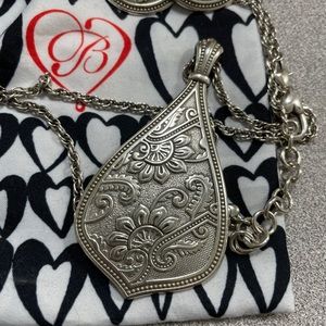 Brighton Necklace Floral/Paisley Silver Tone